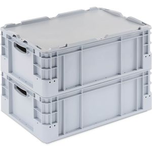 Produktbild für Eurobox Alpha-Paletten Silverline, grau, 40 Liter