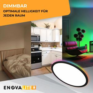 Produktbild für LED-Panel Enovalite ELED300250, schwarz, Ø 29 cm