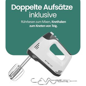 Produktbild für Handmixer Emerio HM-130365, weiß, 6 Geschwindigkeiten