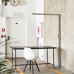 Produktbild für Stehlampe LEDmaxx Linus Up&amp;Down LED, silber, 195 cm