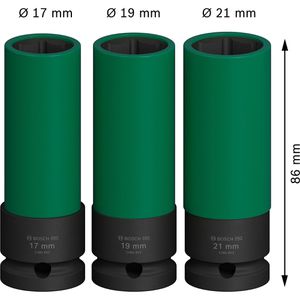 Produktbild für Steckschlüssel Bosch PRO Impact Socket, 3-teilig