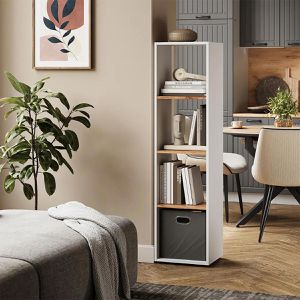 Produktbild für Bücherregal Vicco Ludus, weiß / eiche