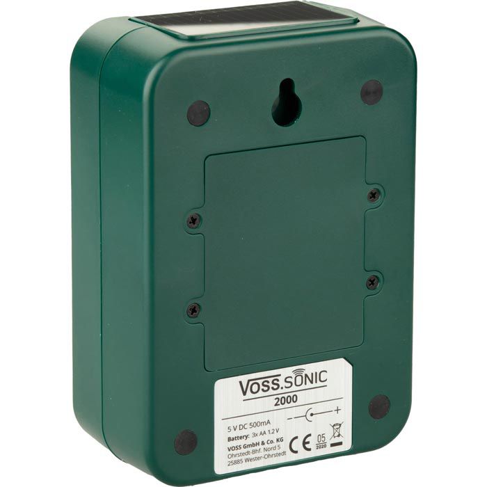 VOSS.sonic Tiervertreiber 2000, Solar, Bewegungsmelder 110° & 9m, Blitzlicht/Ultraschall VOSS.sonic Tiervertreiber 2000, Solar, Bewegungsmelder 110° & 9m, Blitzlicht/Ultraschall