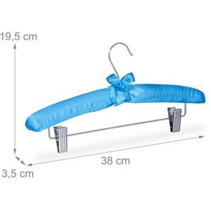 Produktbild für Hosenbügel Relaxdays 1003136954, aus Metall mit Satinbezug