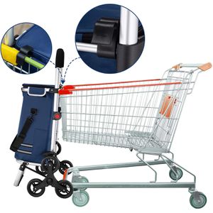 Produktbild für Einkaufstrolley Monzana 109122, blau, klappbar