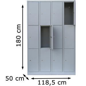 Produktbild für Schließfachschrank ClassiX X-520340, lichtgrau