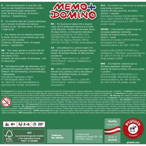 Produktbild für Kartenspiel Piatnik 659492 Memo + Domino Traktoren