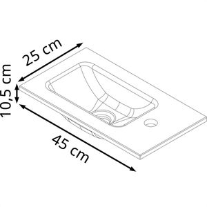 Produktbild für Waschbecken Fackelmann Gäste-WC, aus Glas, weiß