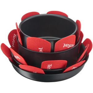 Produktbild für Pfannenschoner Tefal Ingenio, rot, aus Wollfilz