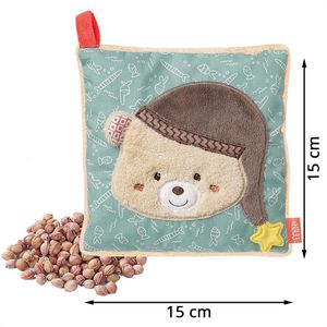 Produktbild für Wärmekissen Fehn Bär, 16 x 16 cm, mit Kirschkernen