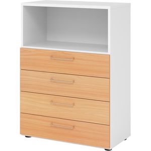 Kombischrank Hammerbacher Serie 9 Advanced, buche / weiß