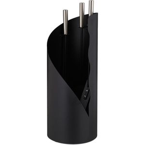 Kaminbesteck Relaxdays 10033829, aus Metall, schwarz, 4-teilig