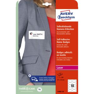 Produktbild für Namensetiketten Zweckform L4882-20, weiß