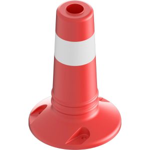 Produktbild für Absperrpfosten Schake 412215, orange/weiß, aus Kunststoff