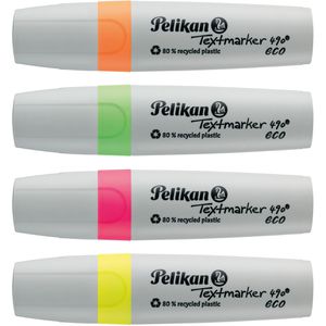 Textmarker Pelikan 490 eco, 4 Stück