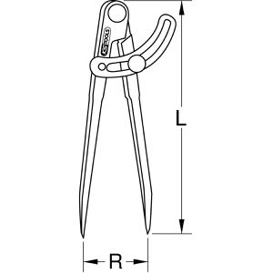 Produktbild für Anreißzirkel KS-Tools 300.0416, für Holz &amp; Metall