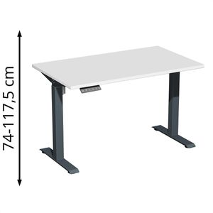 Schreibtisch Geramöbel Elevate Home, lichtgrau / anthrazit