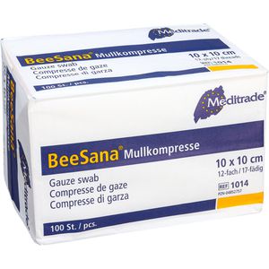 Produktbild für Mullkompressen Meditrade BeeSana, aus Baumwolle, unsteril