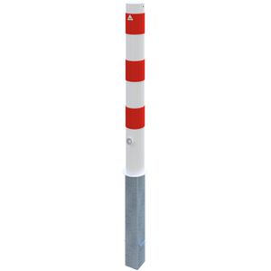 Produktbild für Absperrpfosten Schake 491FB, rot/weiß, aus Metall