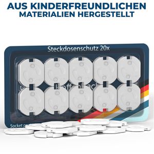Produktbild für Steckdosenschutz Hoffenbach Kindersicherung, weiß