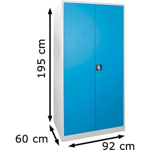 Produktbild für Werkzeugschrank ADB 40753, aus Metall, grau / lichtblau