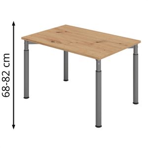 Schreibtisch Hammerbacher Y-Serie, asteiche / graphit