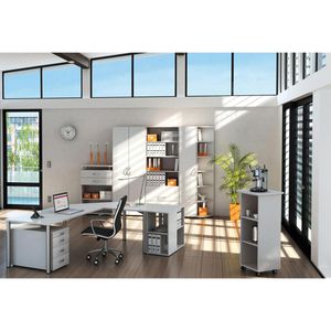 Produktbild für Schreibtisch Geramöbel Flex S-555146-LS, lichtgrau