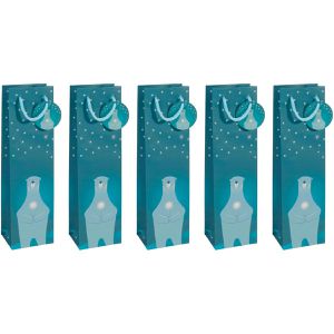 Produktbild für Geschenktüte Sigel GT054 Polar bear with candle