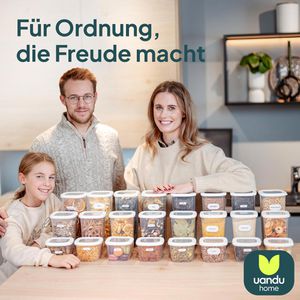 Produktbild für Vorratsdose uandu 24 Mix weiß, aus Kunststoff