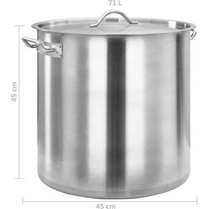 Produktbild für Kochtopf vidaXL 51136, 71 Liter