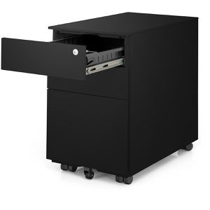 Produktbild für Rollcontainer Ergotopia RGOCON-S, aus Metall, schwarz