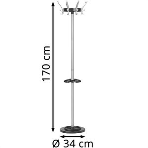 Produktbild für Garderobenständer Unilux Cypres 100340640, silber