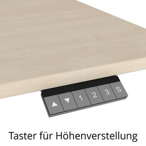 Produktbild für Schreibtisch Geramöbel Elevate Home, lichtgrau / anthrazit