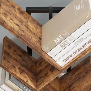 Produktbild für Bücherregal Vicco Fyrk, schwarz / dunkelbraun