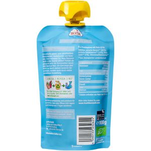 Produktbild für Fruchtpüree FruchtBar Quetschie, 98% Frucht, BIO