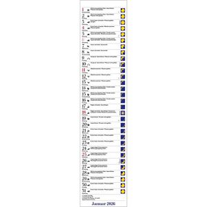 Produktbild für Mondkalender Korsch 222226, Mond-Langplaner 2026