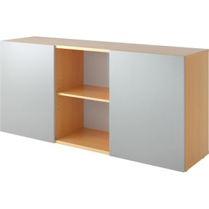 Sideboard Hammerbacher 1780, aus Holz, silber / buche