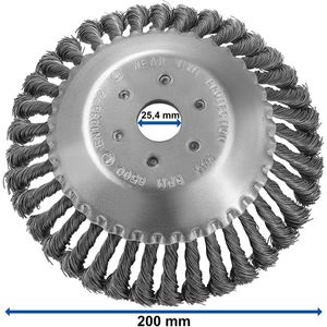 Produktbild für Drahtbürste S&amp;R 135.200.101, Unkrautbürste Ø 200mm