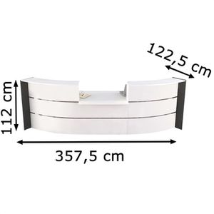 Produktbild für Empfangstheke Kerkmann Bari 3564, weiß / anthrazit