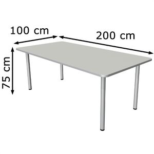 Produktbild für Schreibtisch Kerkmann Prime 11040911, lichtgrau / silber