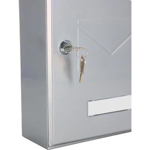 Produktbild für Briefkasten Rottner T02939, Pisa, silber, aus Stahl