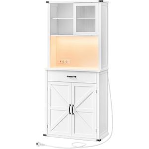 Küchenschrank Vasagle BBK363W21V2, weiß, (BxH) 80 x 180 cm