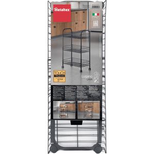 Produktbild für Nischenregal Metaltex Lugano Lava, 344503000, mit Rollen