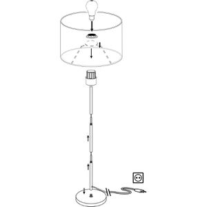 Produktbild für Stehlampe Eglo Maserlo, silber, 151 cm