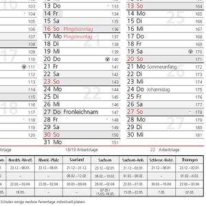 Produktbild für Tafelkalender Herlitz 400208024, mit Ferienübersicht