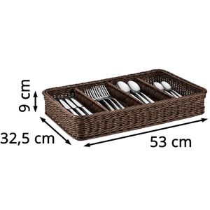 Produktbild für Besteckkasten Böttcher-AG dunkelbraun, aus Kunststoff