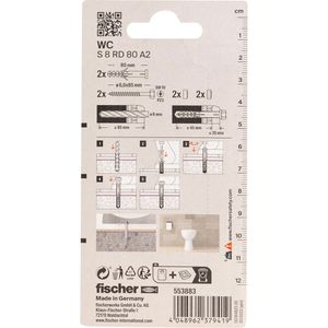 Produktbild für Schrauben-Dübel-Set Fischer 553883, Ready2Fix WC