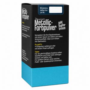 Produktbild für Lebensmittelfarbe Decocino Metallic-Pulver, wasserlöslich
