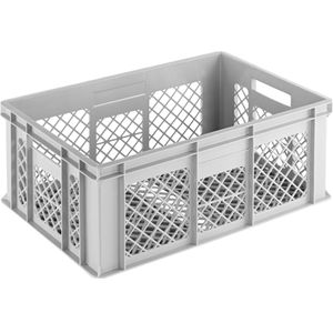 Produktbild für Eurobox Alpha-Paletten Gläserkiste, grau, 46 Liter