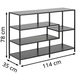 Produktbild für Bücherregal AC-Design Seaford, schwarz